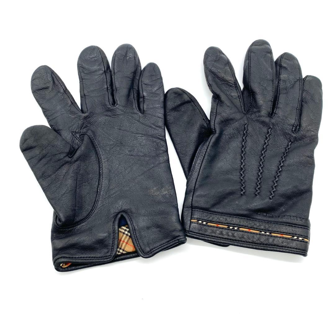 Burberry Leather Glove Black バーバリー レザー手袋