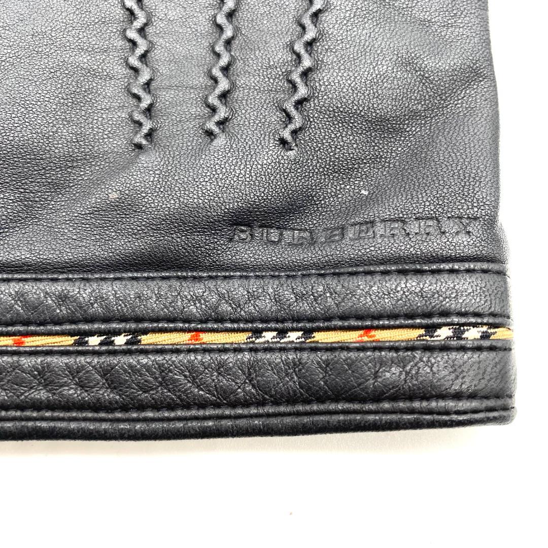 Burberry Leather Glove Black バーバリー レザー手袋