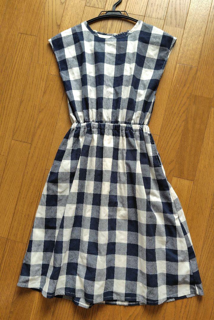 【美品】Bonpoint チェック柄　ノースリーブワンピース12歳　150㎝ ノースリーブ チェック柄ワンピース 150cm - メルカリ
