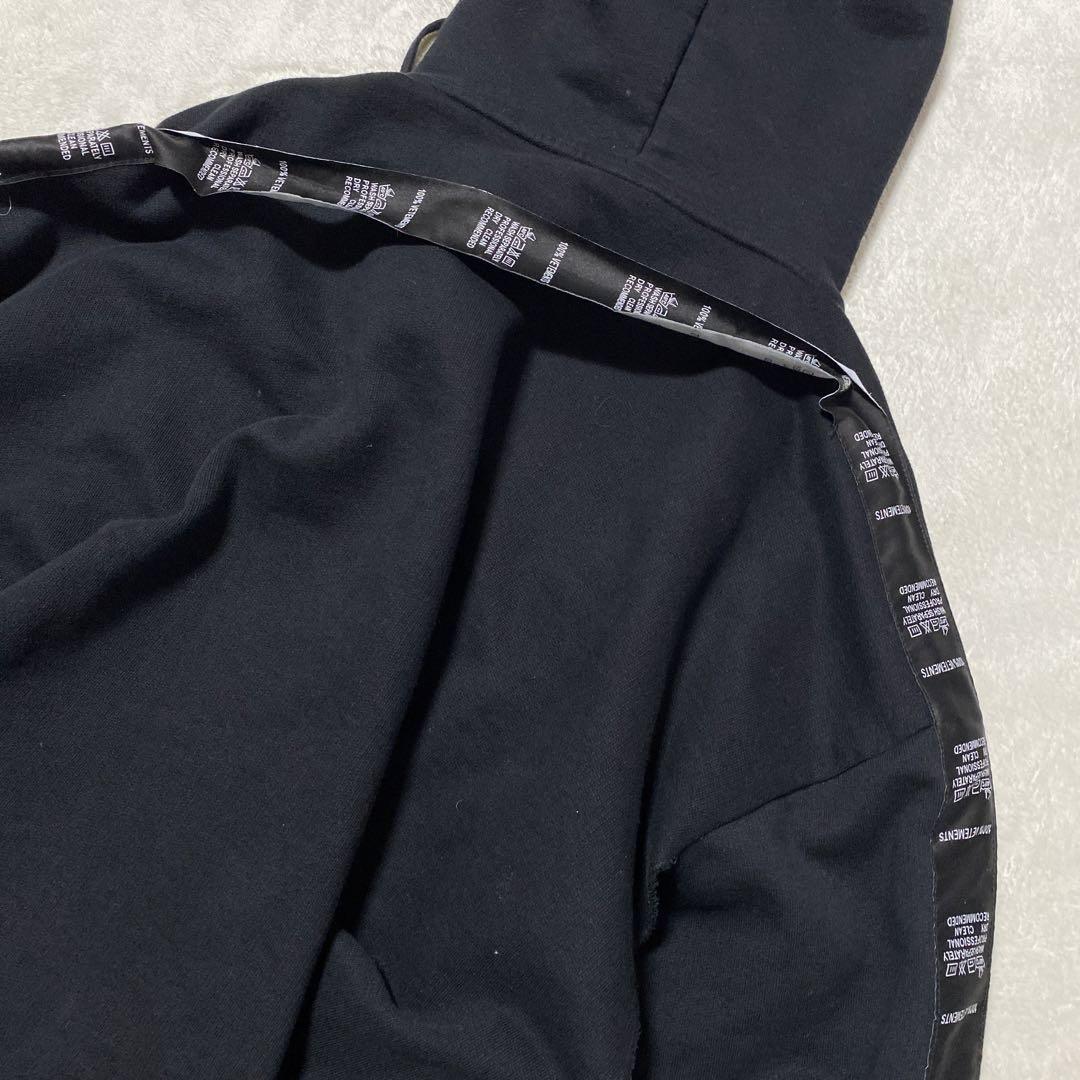 【お年玉セール特価】 ✨ユニセックス✨VETEMENTS 2018SS テープフーディ　黒