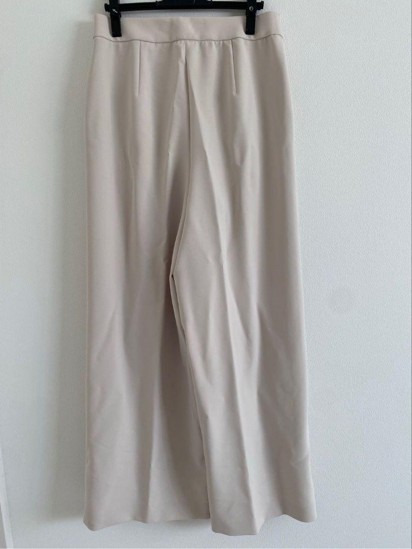 Leilian レリアン 綺麗めワイドパンツ ベージュ 9 ar1254
