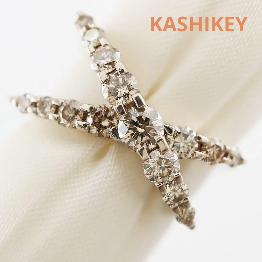＜カシケイ＞ K18　ネイキッド　ダイヤ　リング　D1.00　#12
