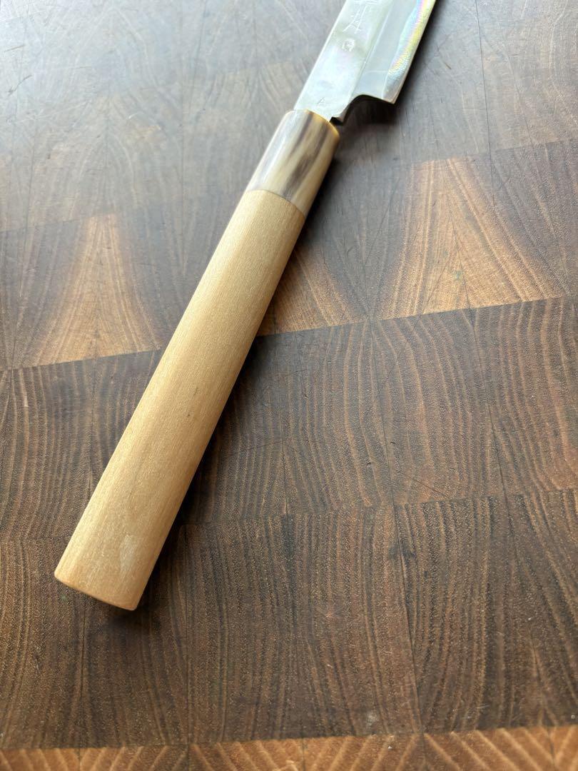 築地　正本　青鋼　切付　柳刃　270mm 9寸　包丁　和包丁　研ぎ済み　水牛柄