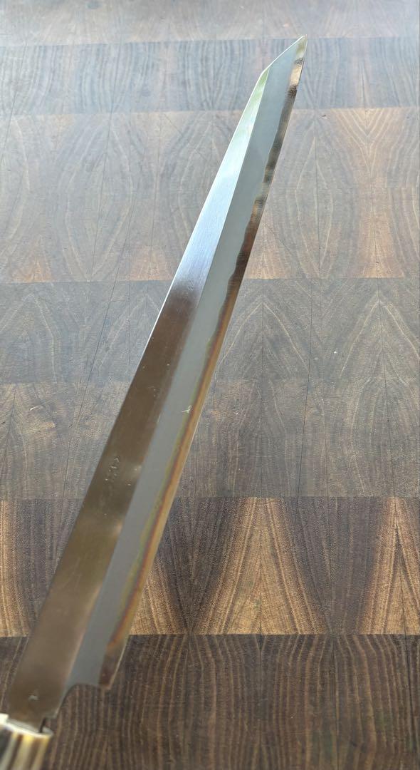 築地　正本　青鋼　切付　柳刃　270mm 9寸　包丁　和包丁　研ぎ済み　水牛柄