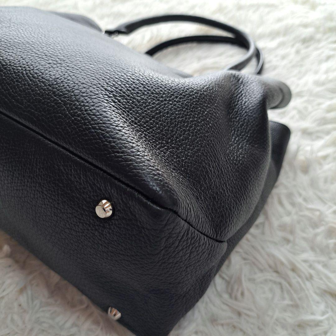 美品】【agnes b.】IS30M-01 シボ革 オールレザー トートバッグ