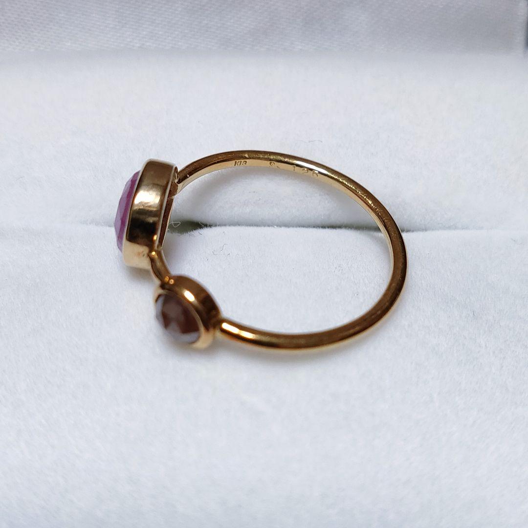 大人気限定SALE ローズカット K18YG 1.25ct fMNYU-m94016447927 ブラウンダイヤモンド×サファイア リング 得価新品