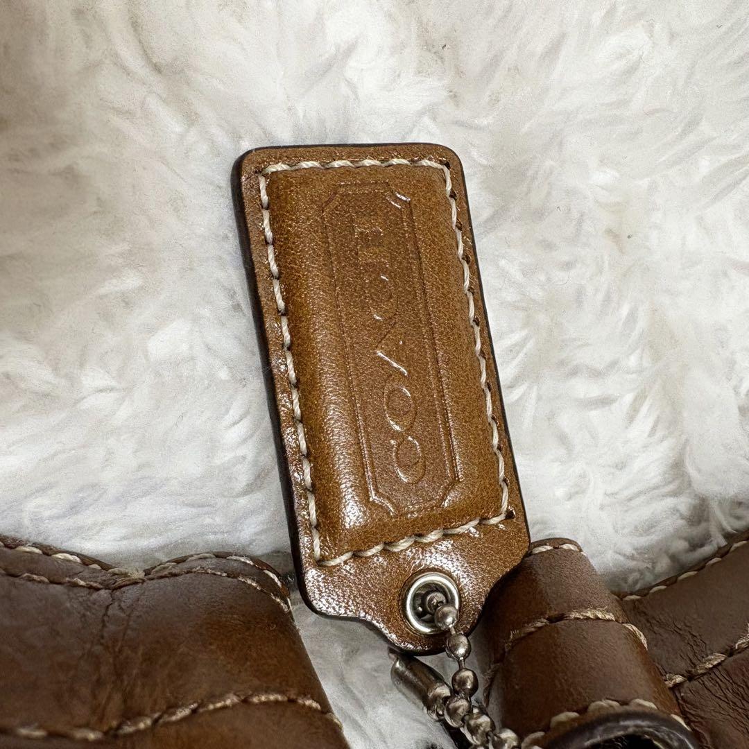 極美品 コーチ ソーホー ワンショルダーバッグ アクセサリーポーチ シグネチャー