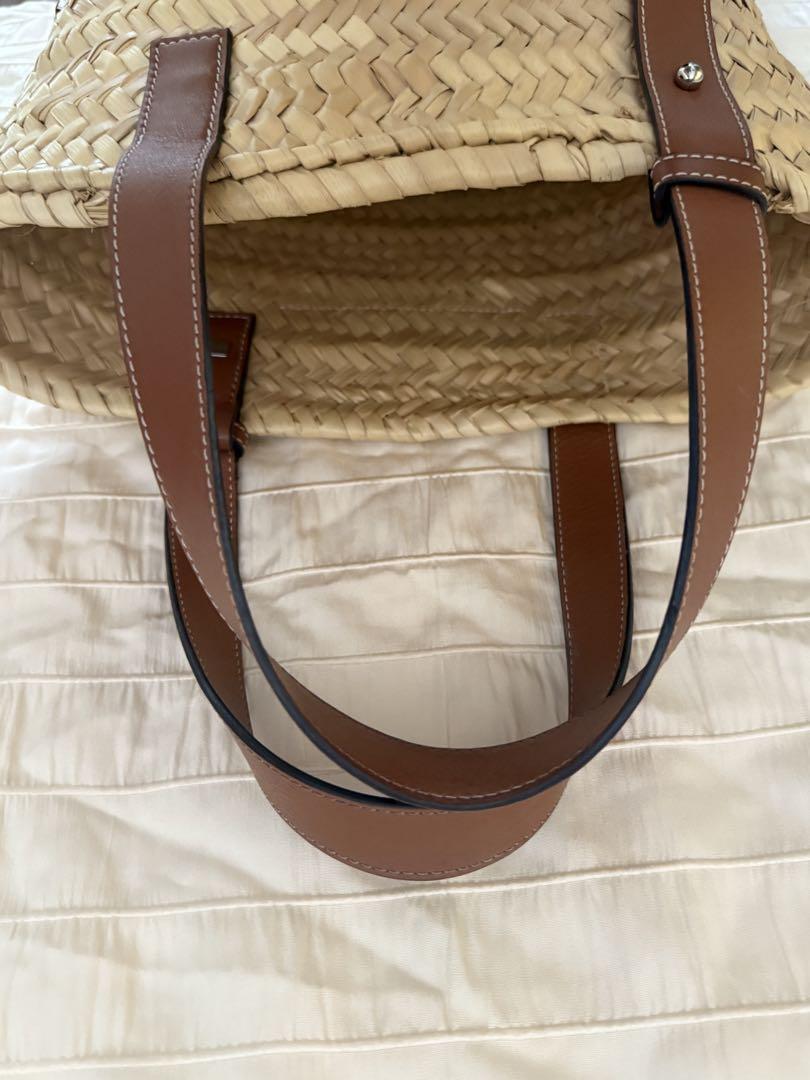LOEWE かごバッグ ストロー レザー