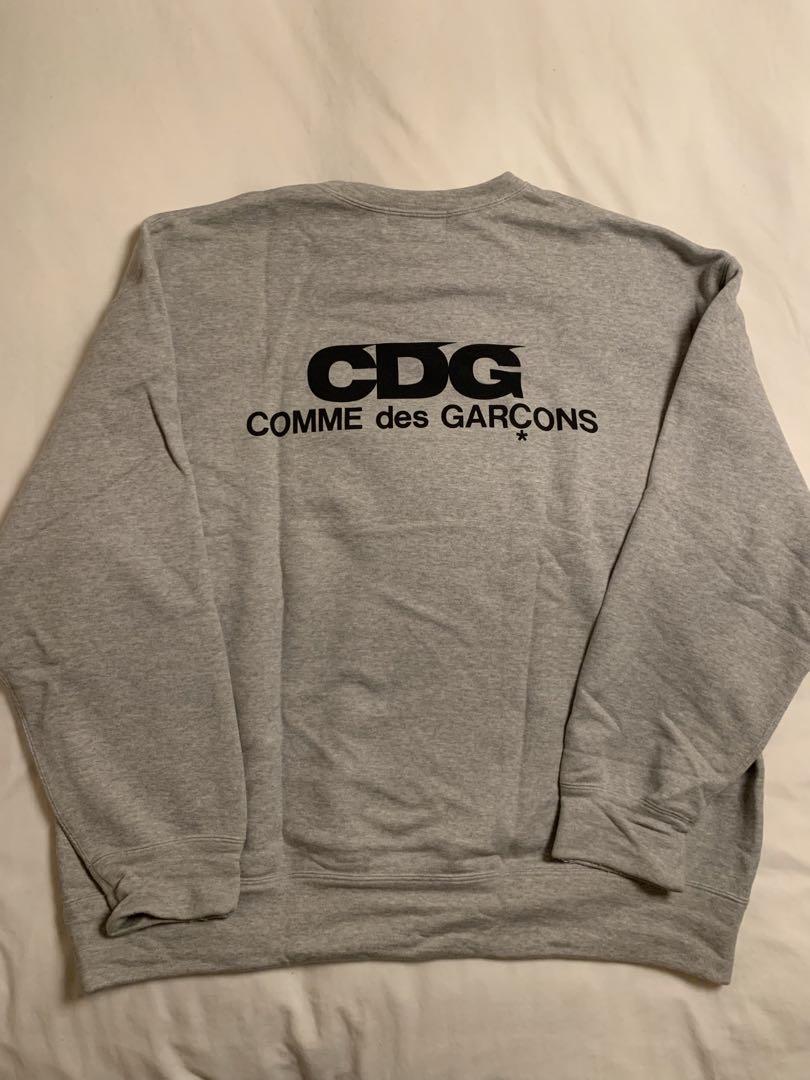 CDG グレー クルーネック オーバーサイズ　トレーナー