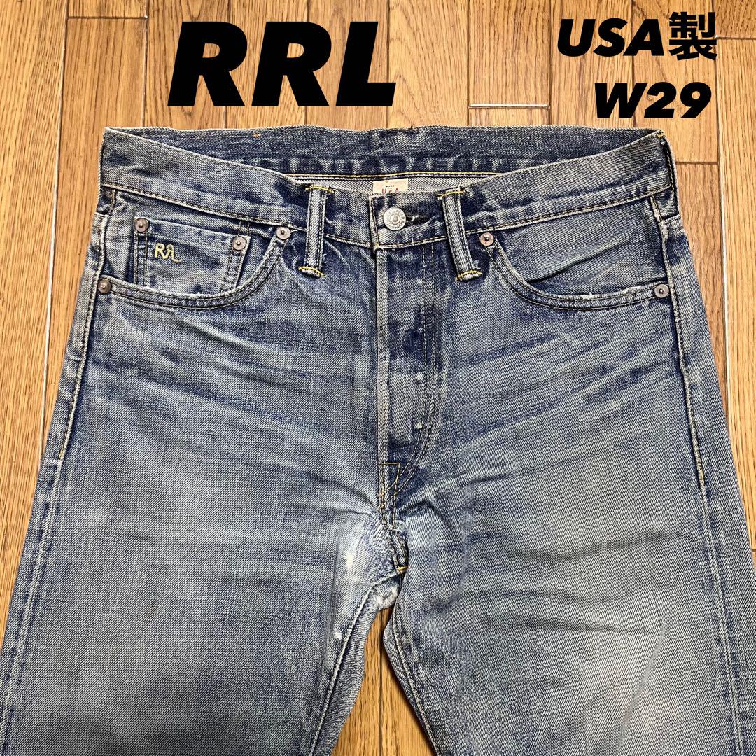 RRL 29 濃紺 セルビッジ 刺繍 ストレッチ アメリカ製 ラルフローレン RRL 29 濃紺 セルビッジ 刺繍 ストレッチ アメリカ製 ラルフ