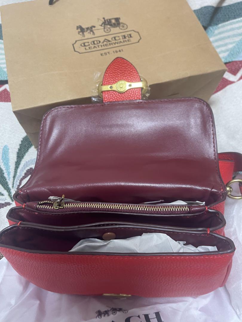 COACH 赤 レザー バッグ 新品