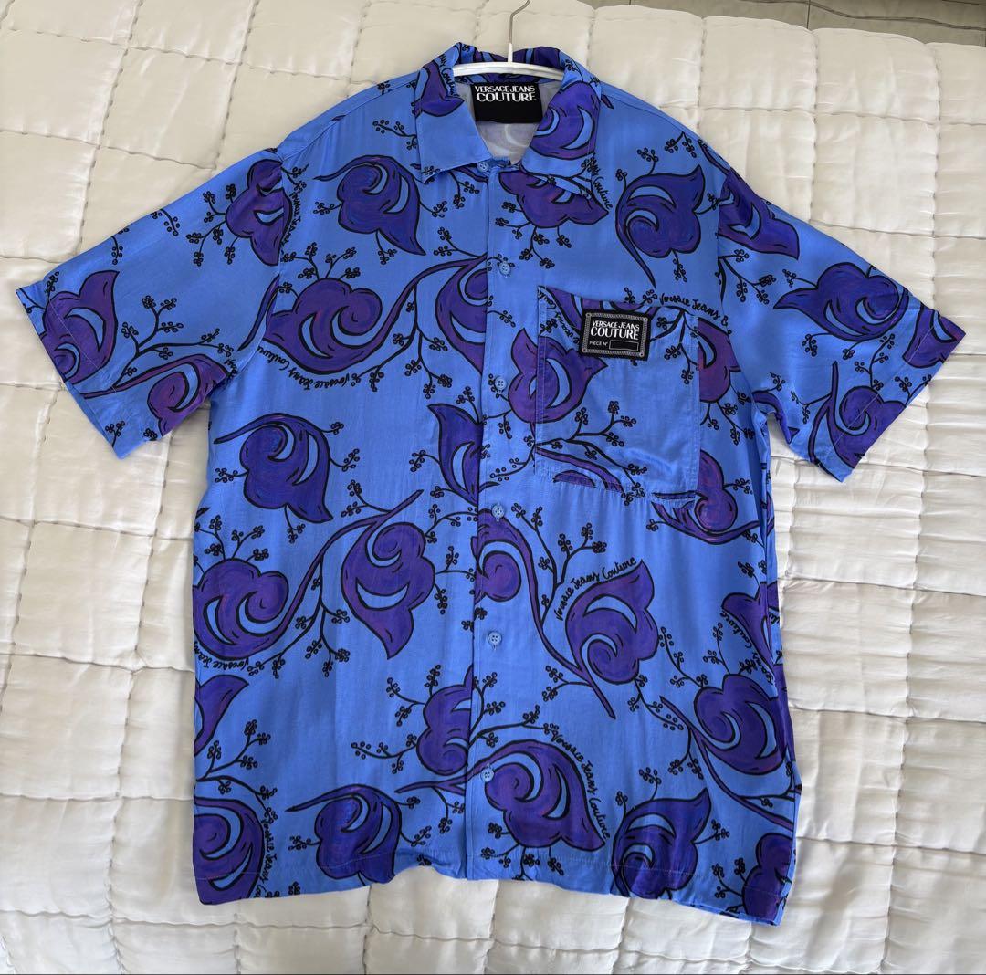 VERSACE JEANS COUTURE トゥィッグス シャツ ブルー 44 VERSACE JEANS COUTURE トゥィッグス シャツ ブルー 44 - メルカリ