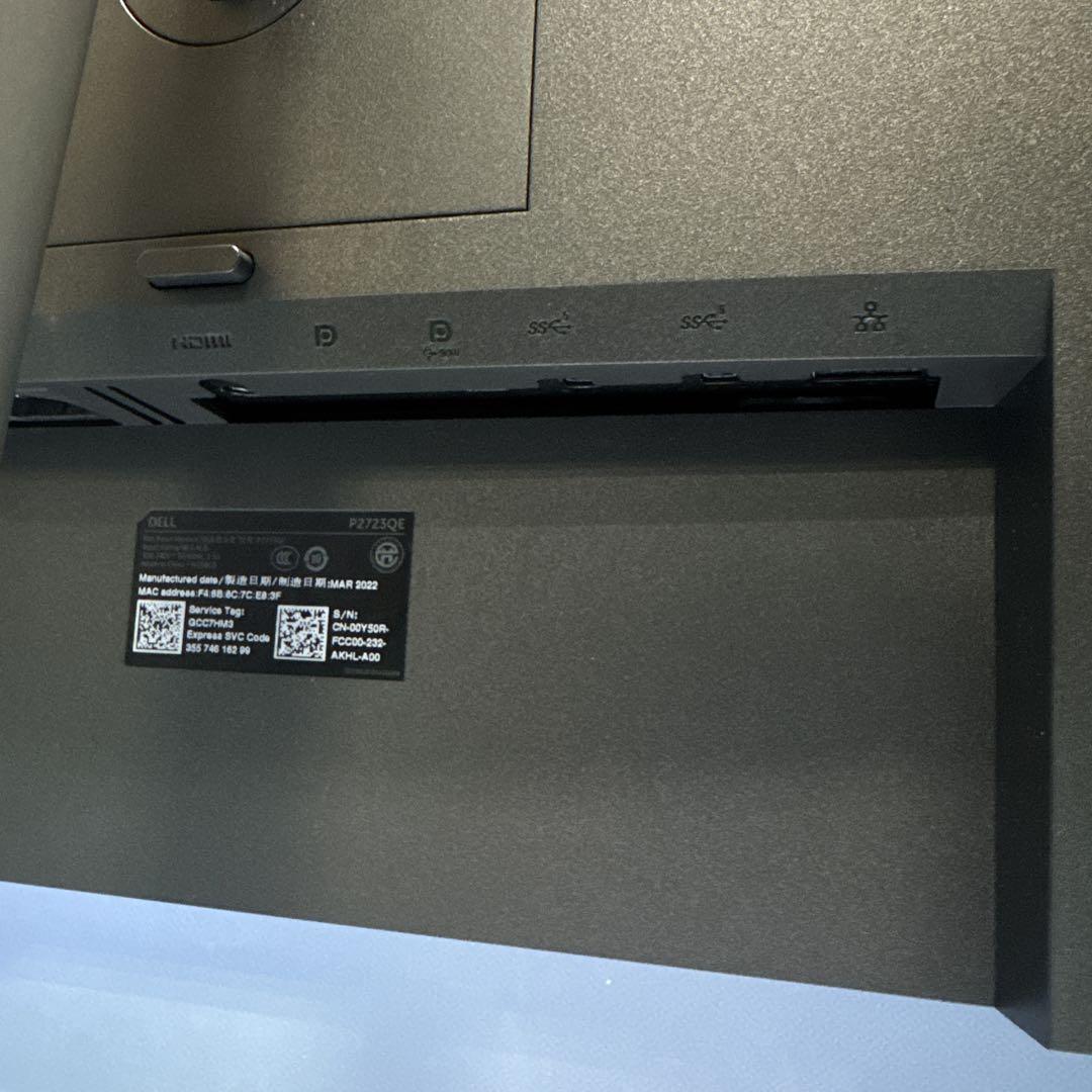 Dell27インチ 4K USB-Cハブ モニター　P2723QE