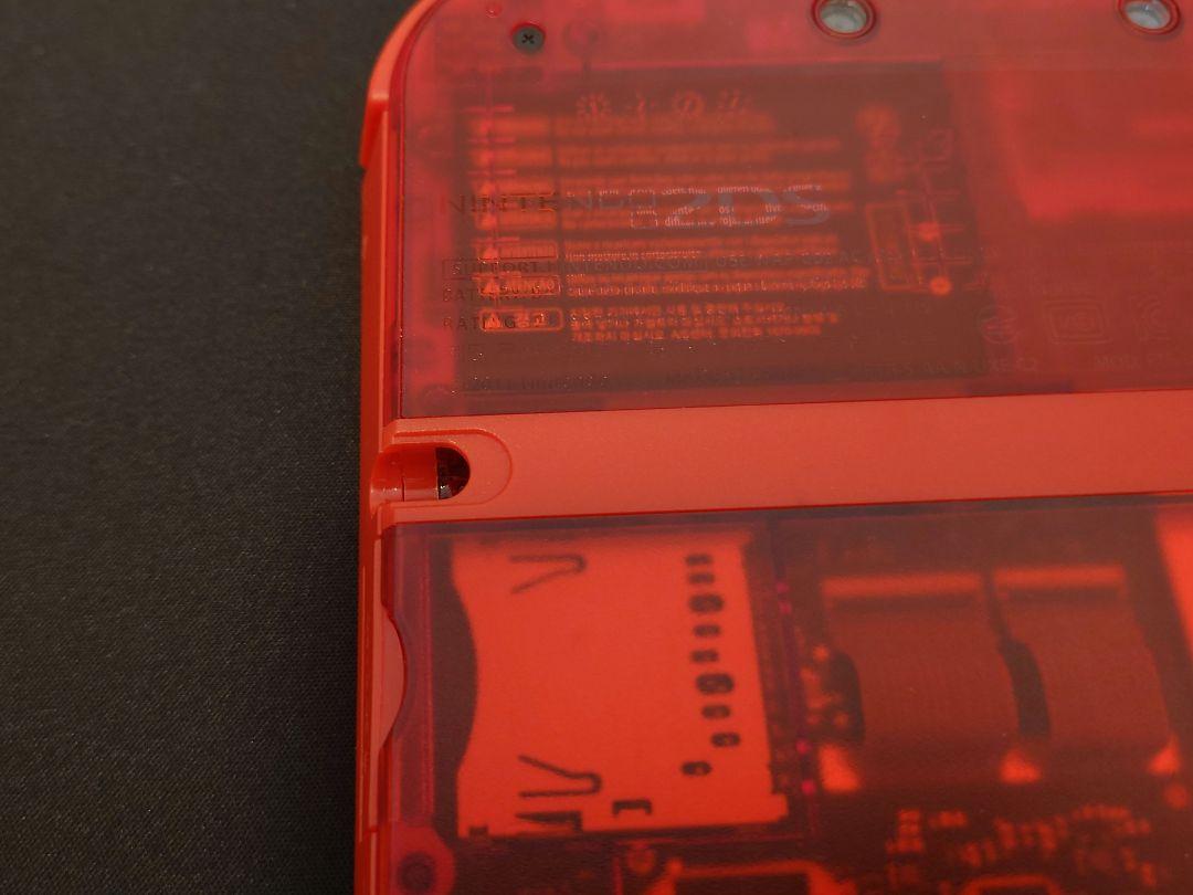 ニンテンドー2DS(クリアレッド)/SDカード32GB付/タッチペン欠品/VC無