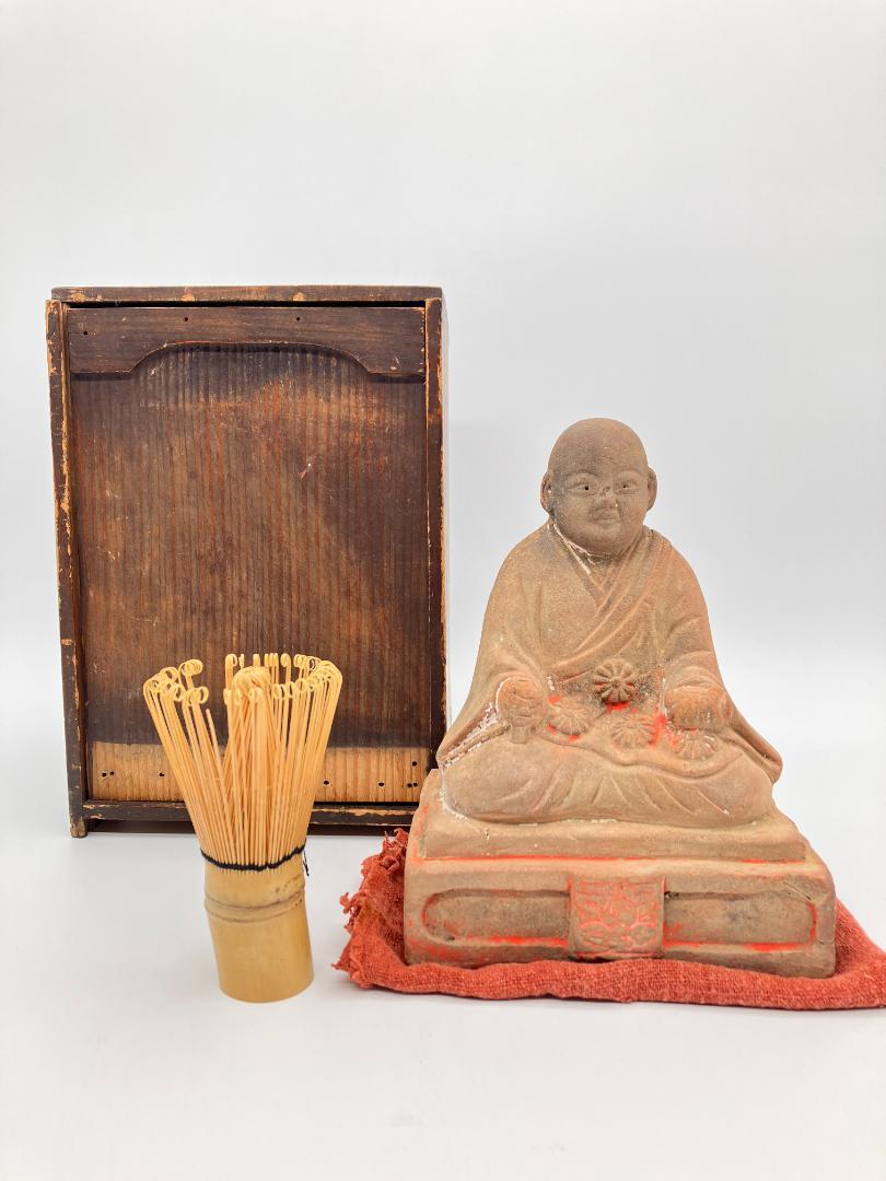 日蓮上人像 　レンガ仏 　焼物　仏教 日蓮聖人像 古美術　 仏教美術