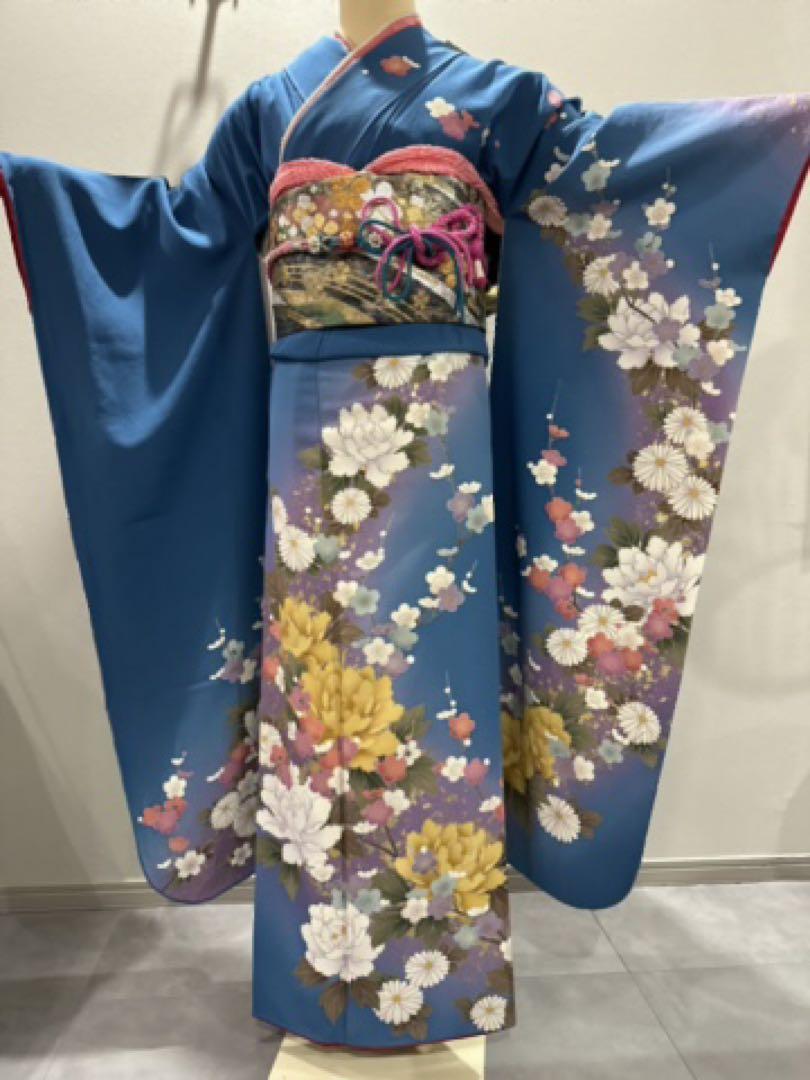 正絹　振袖　フルセット　 落款入り