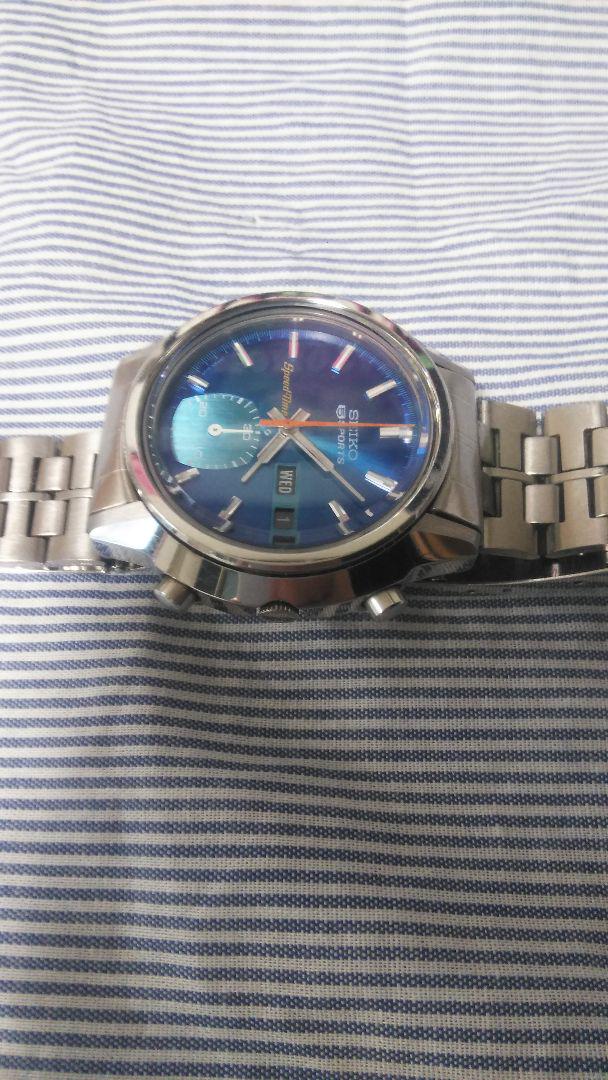 気まぐれ超特価！SEIKO5スピードタイマ自動巻㊚美品、世界初！垂直クラッチ搭載