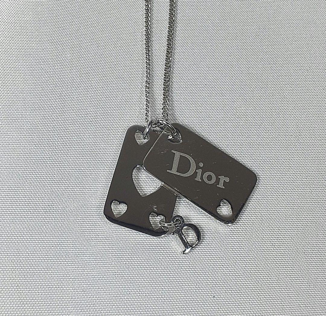 保存版】 Christian Dior タグ付き トランプハートネックレス