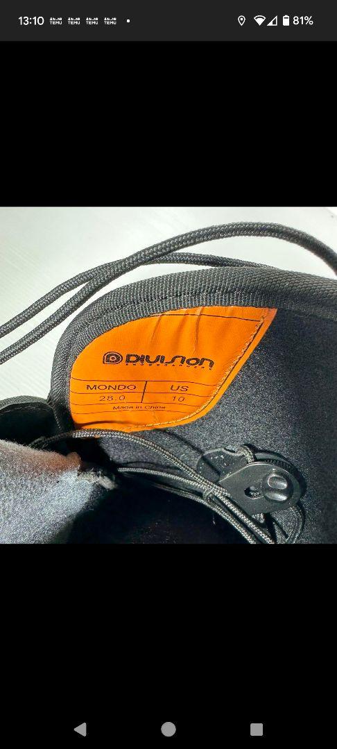 スノーボード ブーツ DIVISION 28cm ブラック 黒
