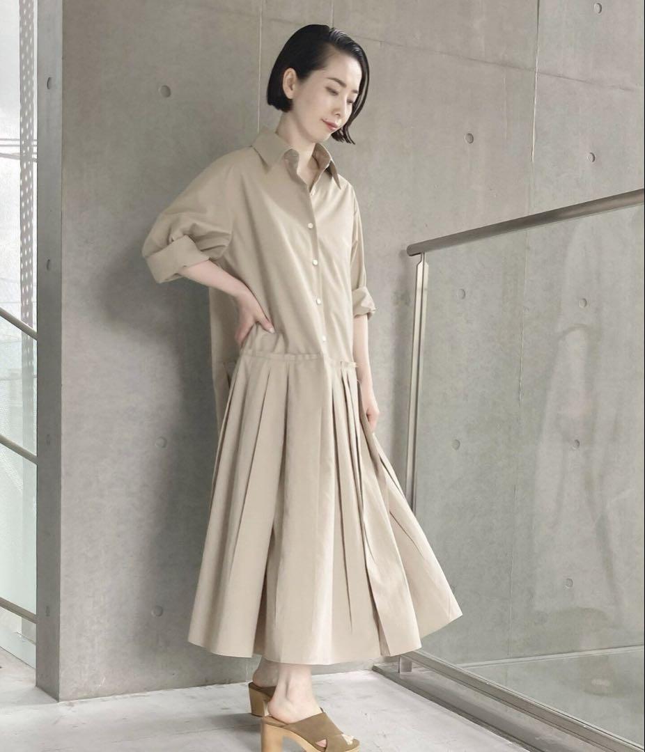 IENA maison プリーツシャツワンピース IENA maison プリーツシャツワンピース