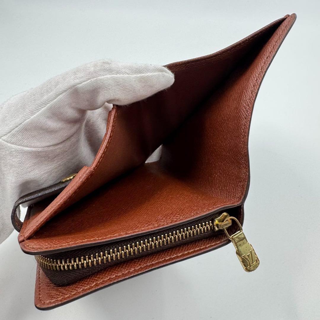 美品✨️ルイヴィトン　モノグラム　コンパクトジップ　二つ折り財布　財布