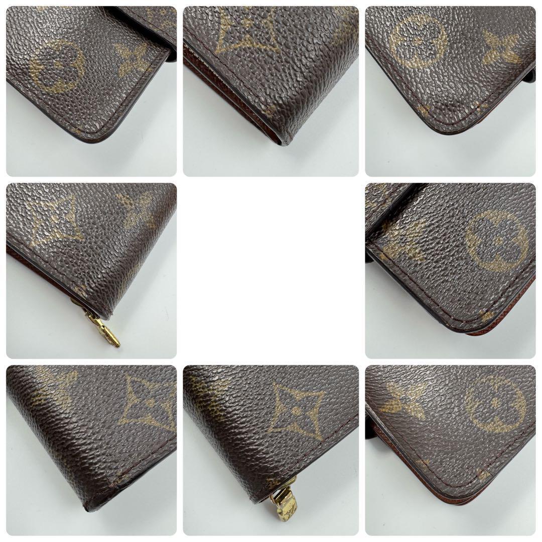 美品✨️ルイヴィトン　モノグラム　コンパクトジップ　二つ折り財布　財布