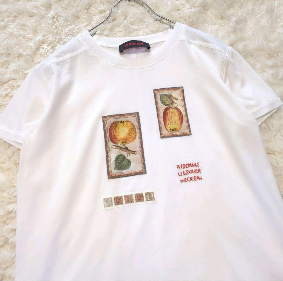 人気新品入荷 CABaN スビンコットン フルーツプリント Tシャツ トップス