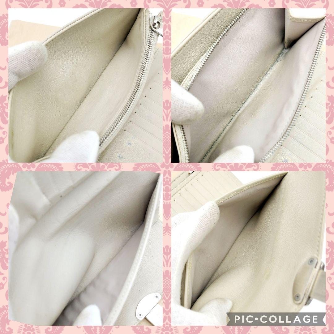 ルイヴィトン 長財布 マヒナ ポルトフォイユアメリア シルバー金具 ホワイト 画像4
