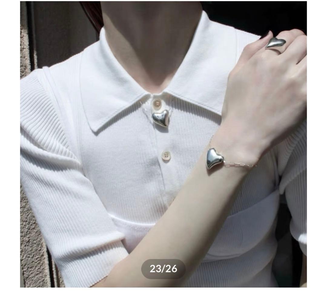 ソワリー soierie ハートネックレス シルバー ソワリー soierie ハートネックレス シルバー