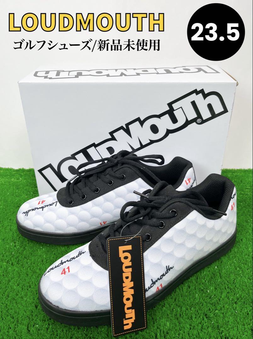 【新品】ゴルフシューズ 23.5cm ラウドマウス GS0005 ゴルフボール