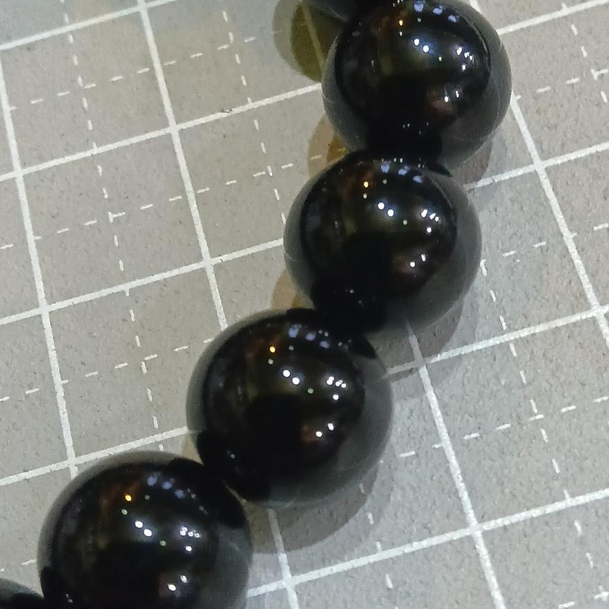 チベット産　モリオン（黒水晶）　ブレスレット　１０ｍｍ