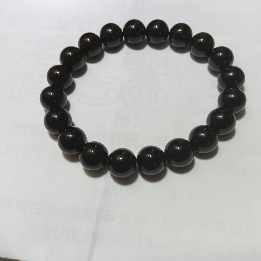 チベット産　モリオン（黒水晶）　ブレスレット　１０ｍｍ