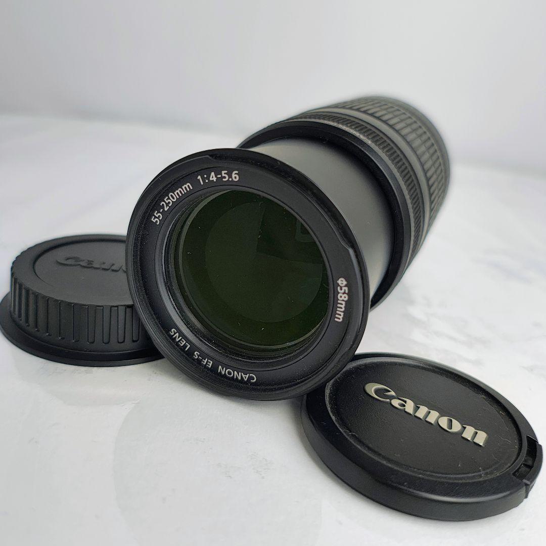 良品 Canon キャノン EF-S 55-250mm ズームレンズ
