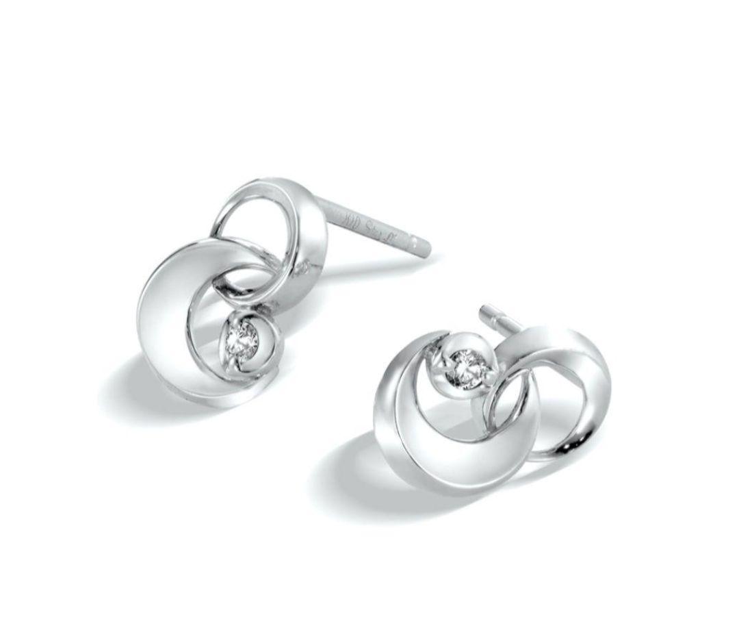 STAR JEWELRY ダイヤモンドネックレス&ピアス WG