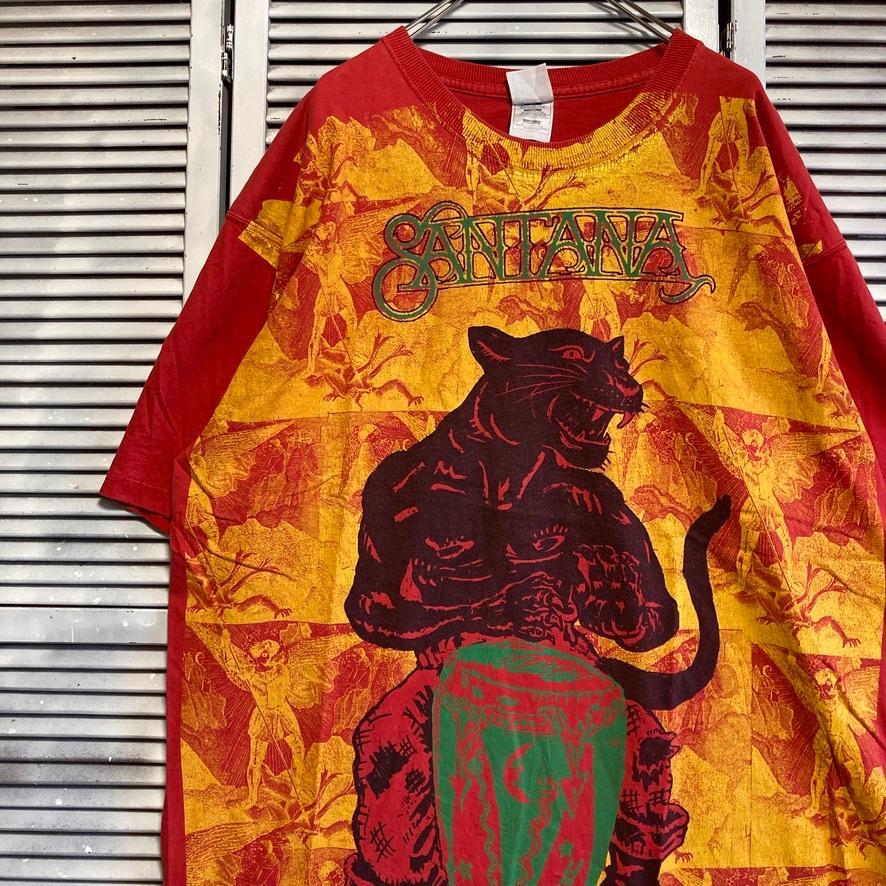 BEYO バンド Tシャツ 古着 90s 赤 サンタナ SANTANA 1999