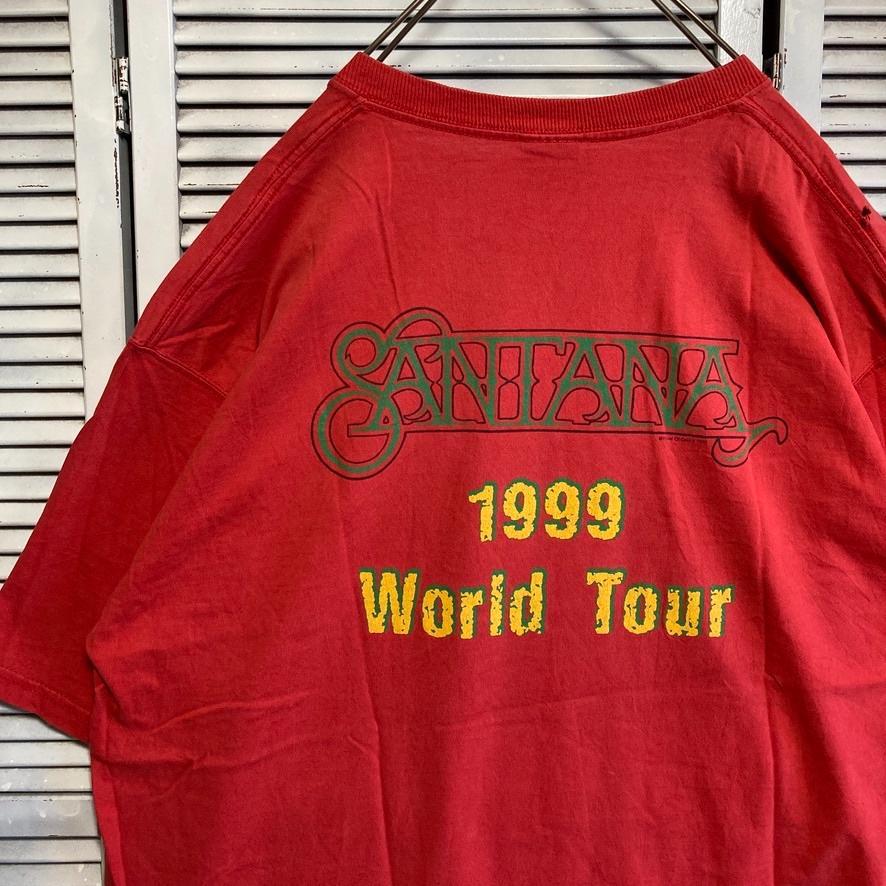 BEYO バンド Tシャツ 古着 90s 赤 サンタナ SANTANA 1999
