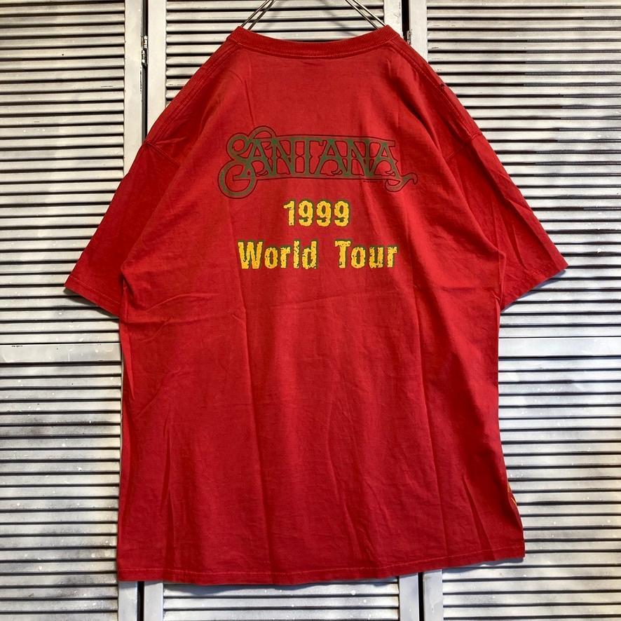 BEYO バンド Tシャツ 古着 90s 赤 サンタナ SANTANA 1999