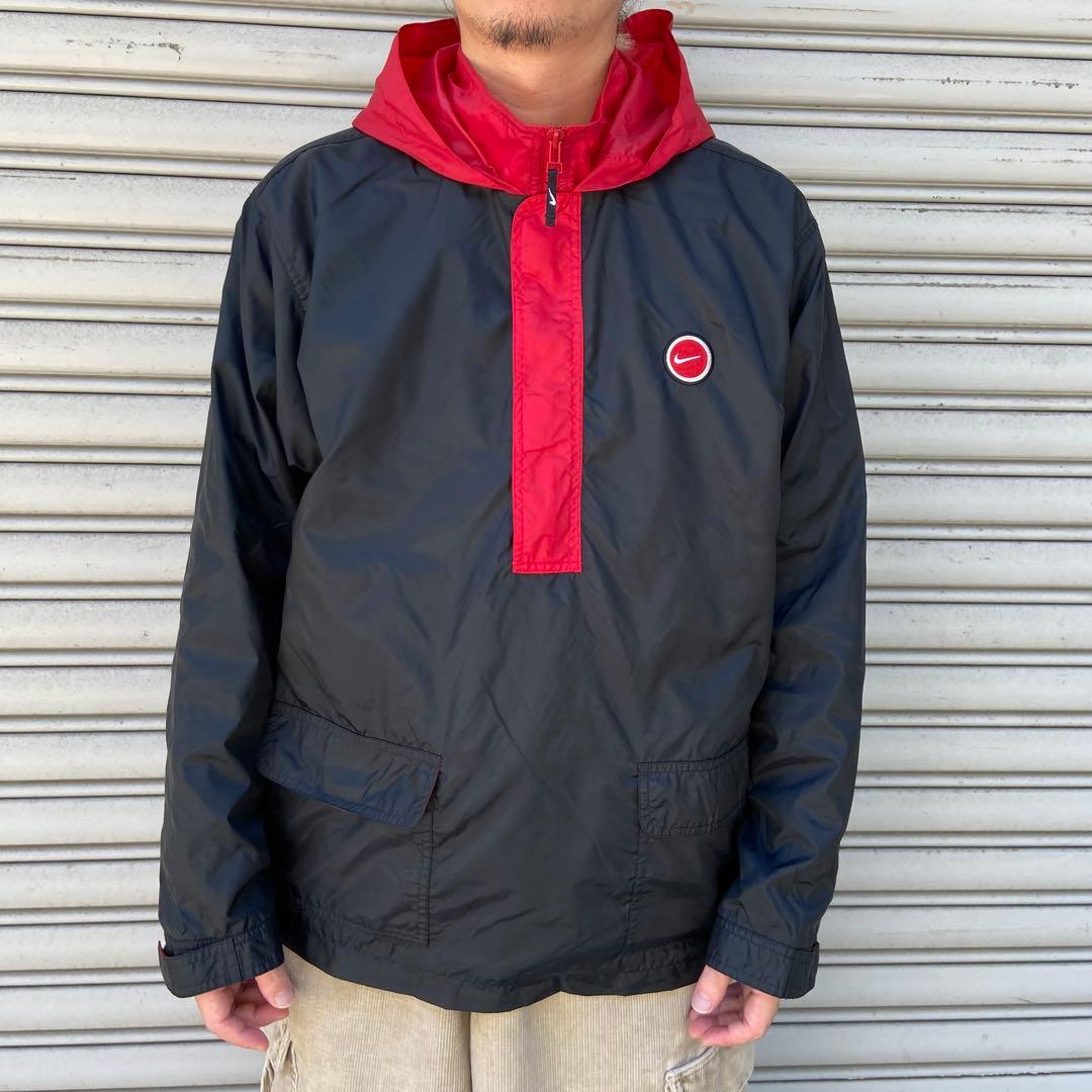 NIKE☆ナイキ☆アノラックパーカー☆ナイロン☆2トーンカラー☆メンズM相当