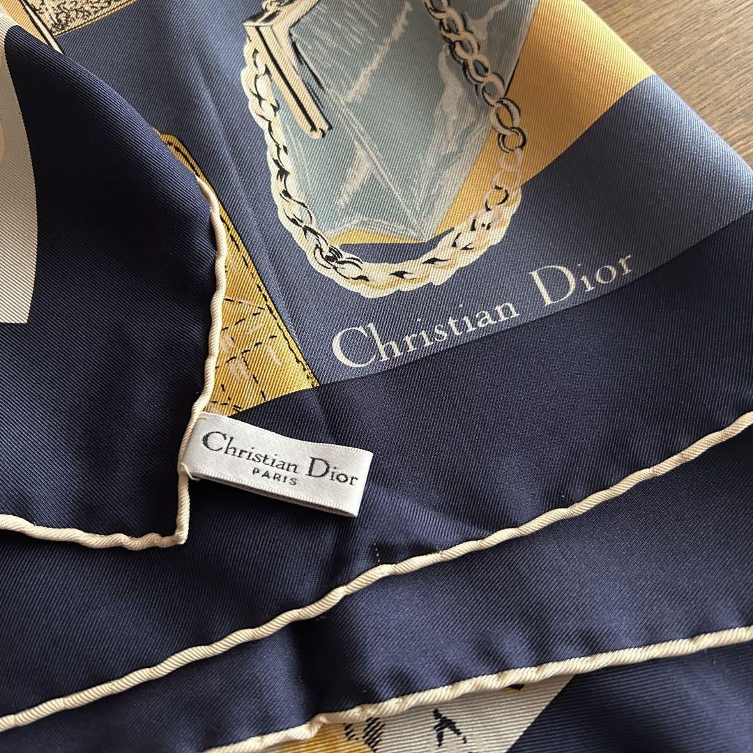 Christian Dior クリスチャンディオール シルク スカーフ 大判