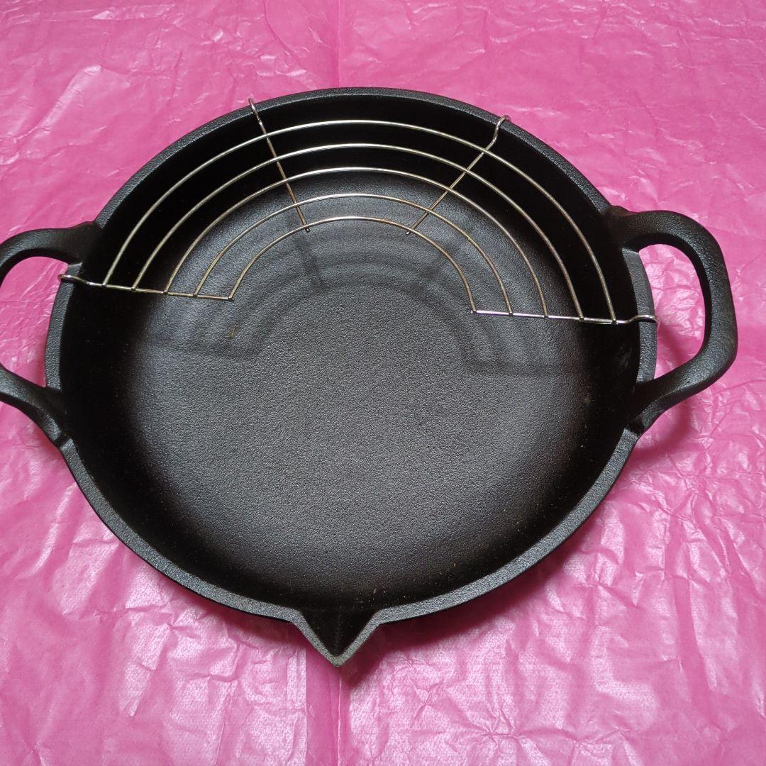 南部鉄器　天ぷら鍋　平底26