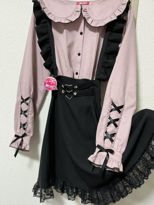 マーズ♥︎ブラウスとスカートセット販売ピンク×黒