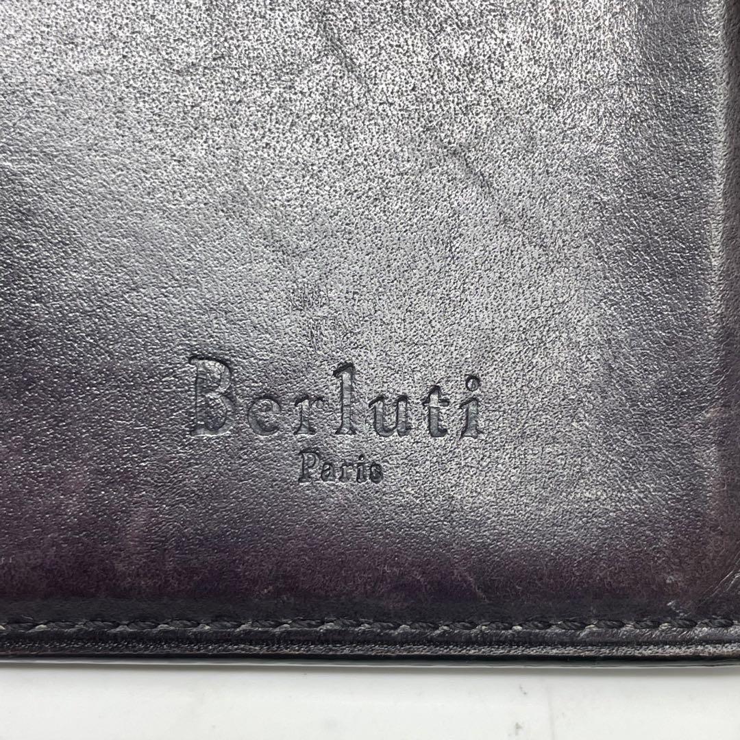 【良品】BERLUTI ベルルッティ 長財布 カリグラフィ ブラウン 正規 T2
