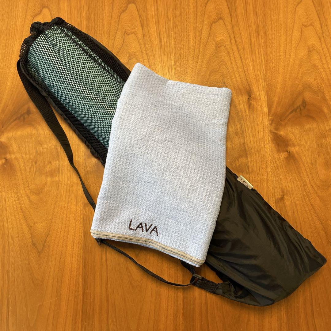 安価 ワタナベ LAVA ラバ ヨガマット 3点セット 専用ケース ワッフルタオル ヨガ・ピラティス
