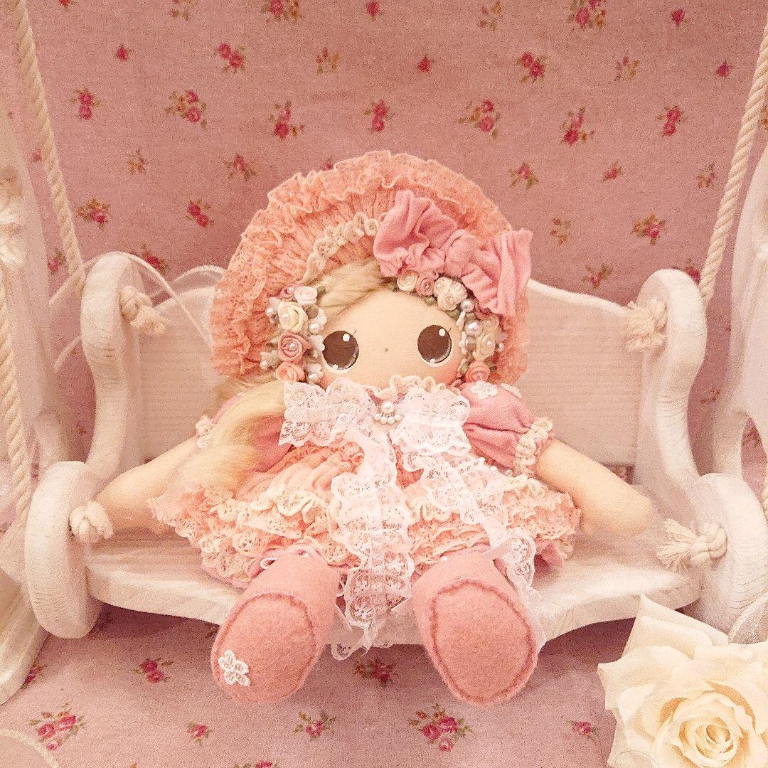 ❁ハンドメイドドール❁カントリードール❁女の子お人形❁ロリタちゃん❁手作りドール