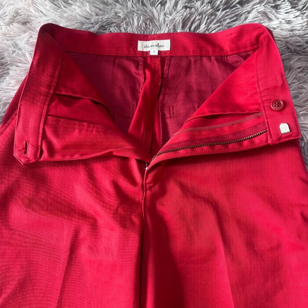 美品！【steven alan 】チノパン【S】ストレート レッド 日本製