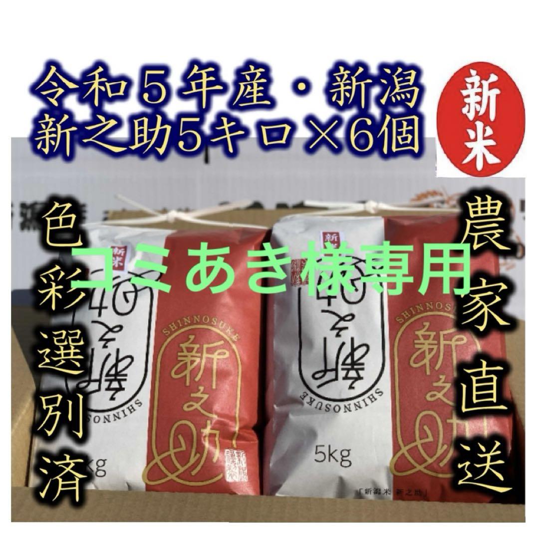 コミあき様専用出品　新潟　新之助　白米5kg × 6個★農家直送★色彩選別済01