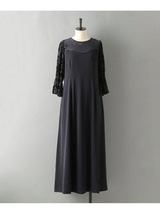 レースドッキングフレアワンピース