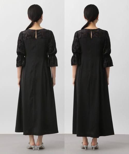 レースドッキングフレアワンピース