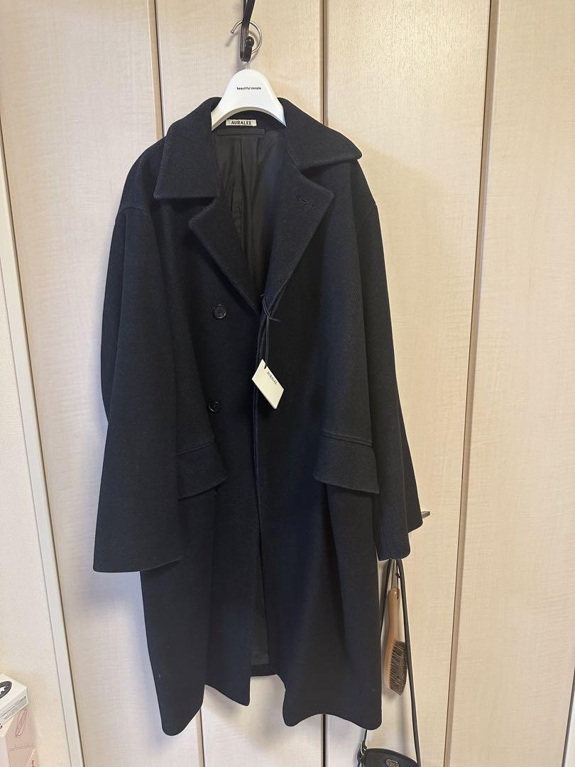 AURALEE WOOL SILK MELTON コート