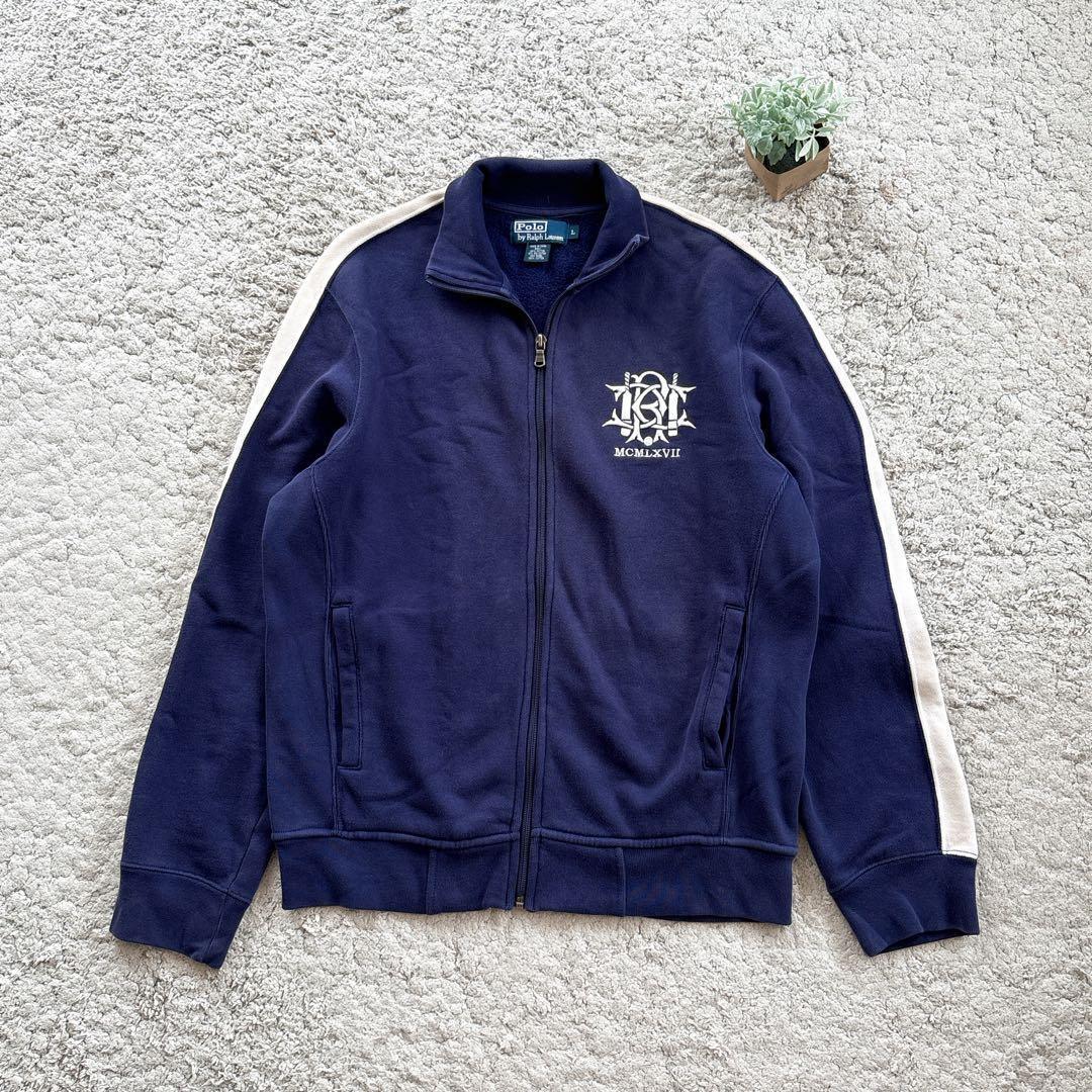 Polo by RalphLauren 90s ジップ スウェット 刺繍 L SIZE Polo By Ralph Lauren